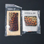Stitch & Zip Leopard Print Needlepoint Coin Purse + Eyeglass Case Kits - Set of 2