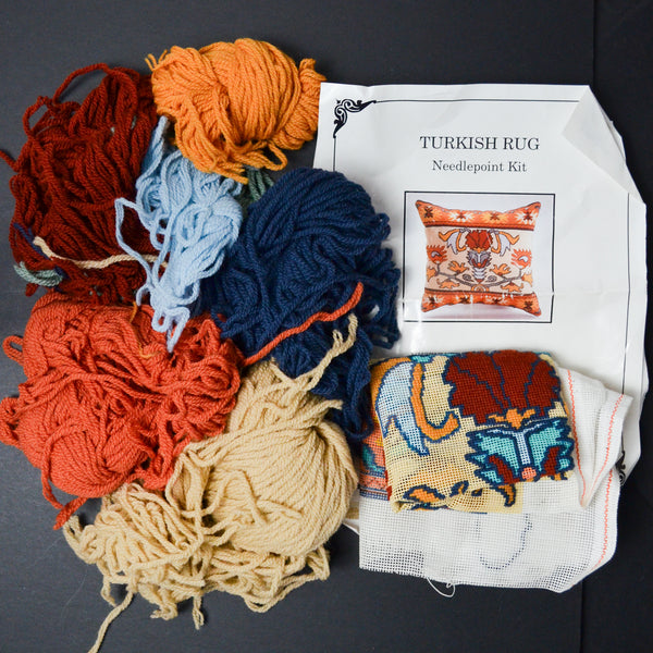 Turkish Rug MFA Boston Needlepoint Kit - Started