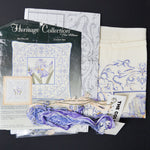 Heritage Collection Iris Pillow Cross Stitch Kit - Mostly Worked
