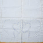 Floral + Lattice Linen Dresser Scarf, Stamped to Embroider