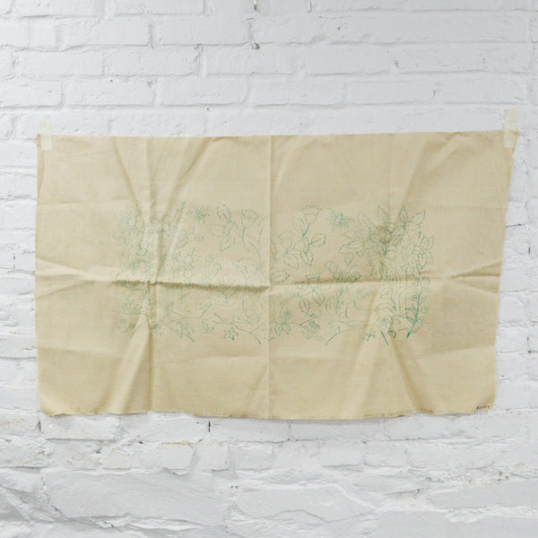 Jacobean Woodland Scene Linen Canvas, Stamped for Embroidery