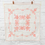 Pink + White Linen - 28" x 28"