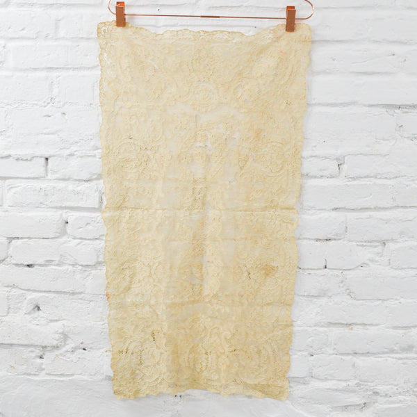Tan Lace Runner - 18" x 32"