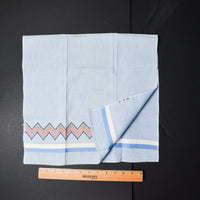 Blue Linen with Zig Zag Trim - 16" x 32"