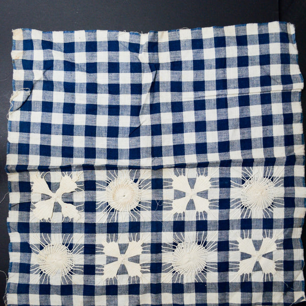 Gingham Embroidered Sampler