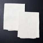 P Embroidered Napkin Bundle, 19.5" x 34" - Set of 2