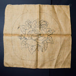 Floral Rug Hooking Panel on Burlap
