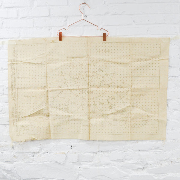 American Thread Co. Pond Lily Design Rug Backing with Pattern