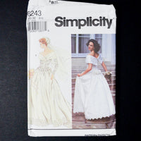 Simplicity 8243 Wedding Dress Sewing Pattern - Size H (6-10)