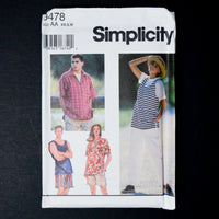 Simplicity 3478 Separates Sewing Pattern - Size AA (XS-M)