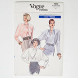 Vogue 7645 Blouse Sewing Pattern - Size 8
