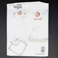 Little Vogue 2878 Infant's Dress, Coat, Bonnet, PIllow Sham + Blanket Sewing Pattern - One Size