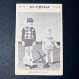 Knit O Graf No. 725 Boys Sweater Knitting Pattern - Size 2-6