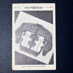 Knit O Graf No. 810 Kids Snowman Sweater Knitting Pattern - Size 4-8