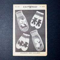Knit O Graf No. 840 Childrens Mittens Knitting Pattern