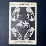 Knit O Graf No. 845 Ladies and Children's Mittens Knitting Pattern