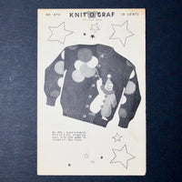 Knit O Graf No. 870 Clown Sweater Knitting Pattern - Size 4-10