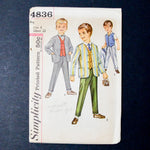 Simplicity 4836 Boys Suit Sewing Pattern - Size 3