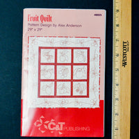 Fruit Quilt Redwork Embroidery Pattern