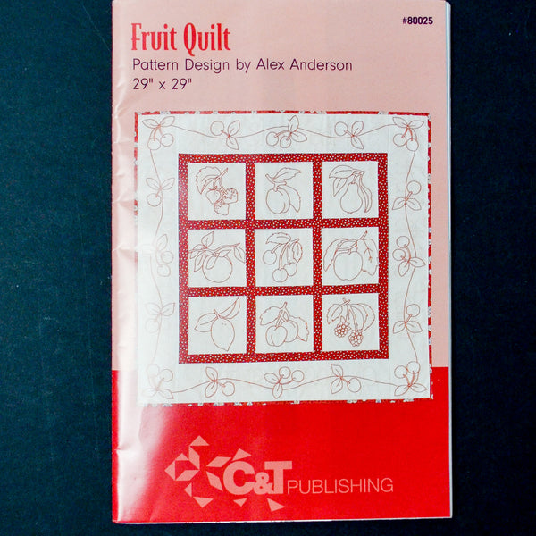 Fruit Quilt Redwork Embroidery Pattern