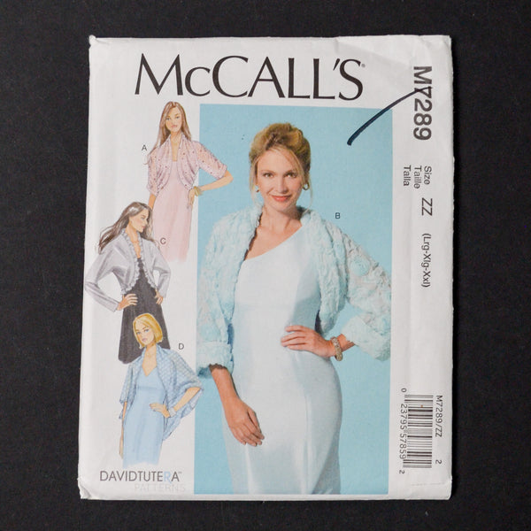 McCall's M7289 Misses' Shrugs Sewing Pattern - Size ZZ (L-XXL)