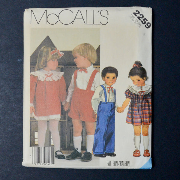 McCall's 2259 Toddlers' Dress, Shirt, and Pants or Shorts Sewing Pattern - Size 4