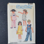 Simplicity 6730 Child's Pullover Sundress, Jumper, Top, Overalls, and Pants Sewing Pattern - Size 4
