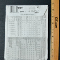 McCall's 3432 Junior's Pajama Top, Nightgown, Camisole, and Pull-on Pants or Shorts Sewing Pattern - Size JD (11/12-17/18)