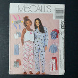 McCall's 3432 Junior's Pajama Top, Nightgown, Camisole, and Pull-on Pants or Shorts Sewing Pattern - Size JD (11/12-17/18)