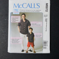 McCall's M6972 Men's/Boys' Shirt, Shorts, and Pants Sewing Pattern - Size Adult (S-XL)