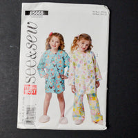 See + Sew B5668 Children's/Girls' Nightshirt and Pants Sewing Pattern - All Sizes Included