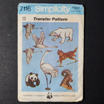 Simplicity 7116 Yellow Wax Transfers for Endangered Species Embroidery - Missing Panda
