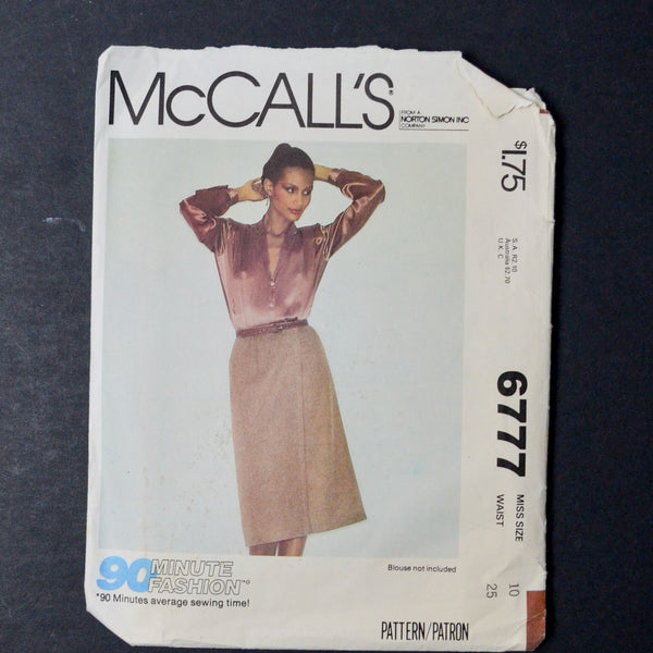 McCall's 6777 Misses' Skirt Sewing Pattern - Size 10