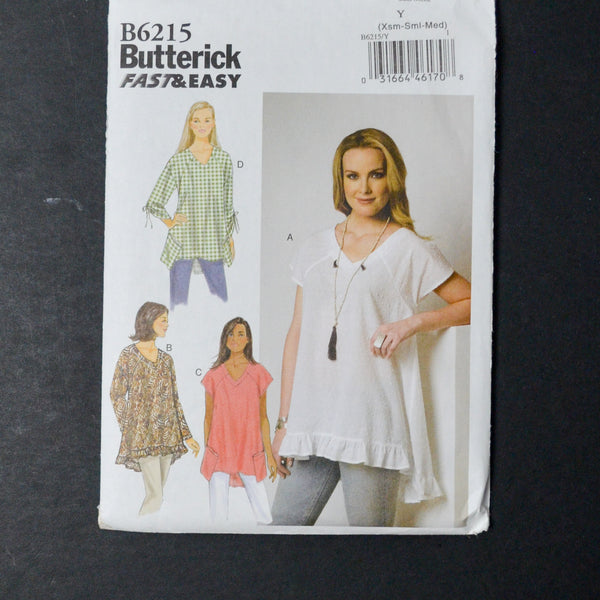 Butterick B6215 Misses' Top Sewing Pattern - Size Y (XS-M)