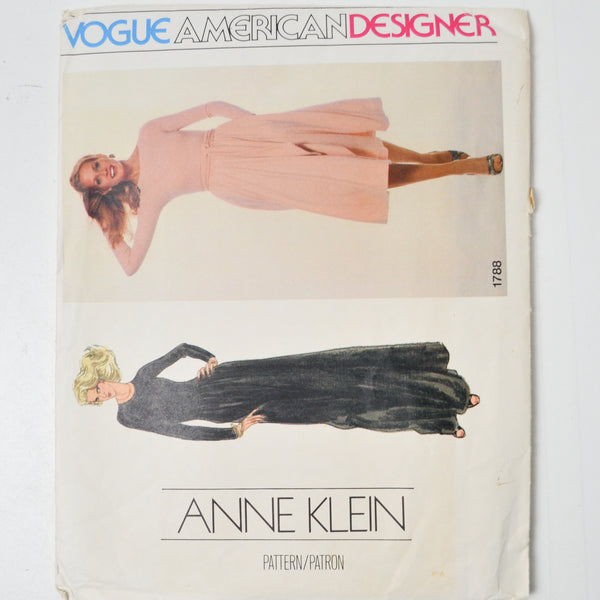 Vogue 1788 Anne Klein Misses' Dress Sewing Pattern - Size 8
