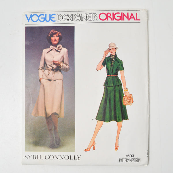 Vogue 1503 Sybil Connolly Misses' Jacket, Skirt, and Scarf Sewing Pattern - Size 14