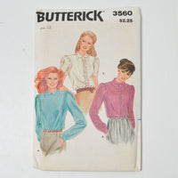 Butterick 3560 Misses' Blouse Sewing Pattern - Size 12