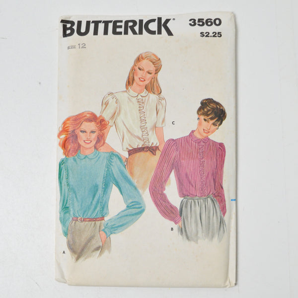 Butterick 3560 Misses' Blouse Sewing Pattern - Size 12