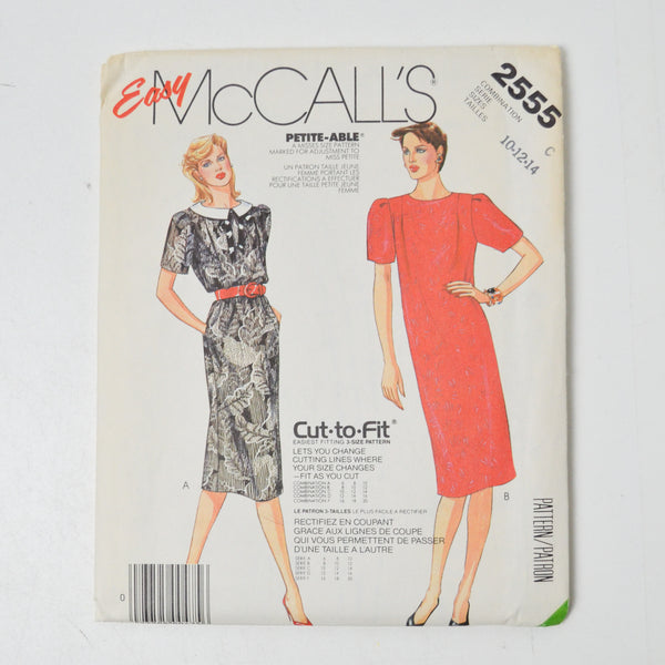Easy McCall's 2555 Dress Sewing Pattern - Size C (10-14)