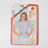 Simplicity 5522 Misses' Blouses Sewing Pattern - Size 12