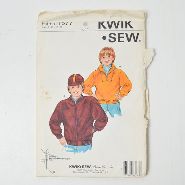 Kwik Sew 1577 Boys' Jacket Sewing Pattern - Sizes 8-14