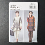 Butterick B6491 Misses Shirt Sewing Pattern - Size ZZ (L-XXL)