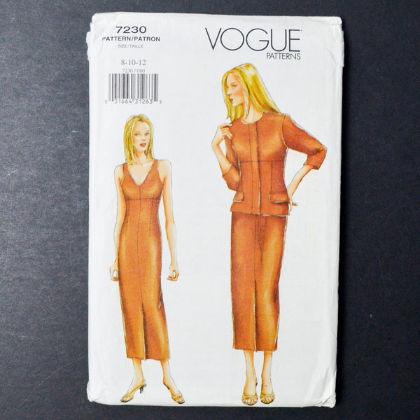 Vogue 7230 Misses Jacket + Dress Sewing Pattern - (8-12)