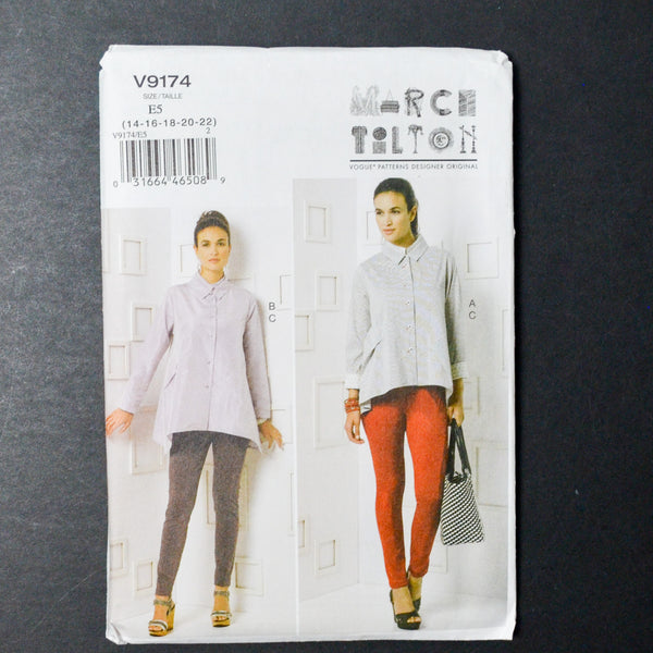Vogue V9174 Misses Shirt + Pants Sewing Pattern - Size E5 (14-22)