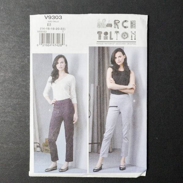 Vogue V9303 Misses Pants Sewing Pattern - Size E5 (14-22)
