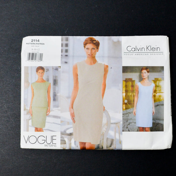 Calvin Klein 2114 Dress, Top + Skirt Sewing Pattern - (8-12)
