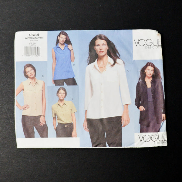 Vogue 2634 Shirt Sewing Pattern - (6-10)