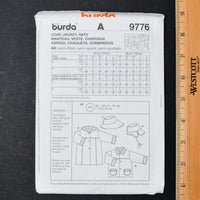 Burda 9776 Toddler Coat, Jacket + Hat Sewing Pattern