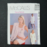 McCall's 2618 Dress + Jacket Sewing Pattern - Size G (20-24)