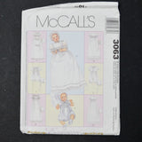 McCall's 3063 Infant Clothing Sewing Pattern